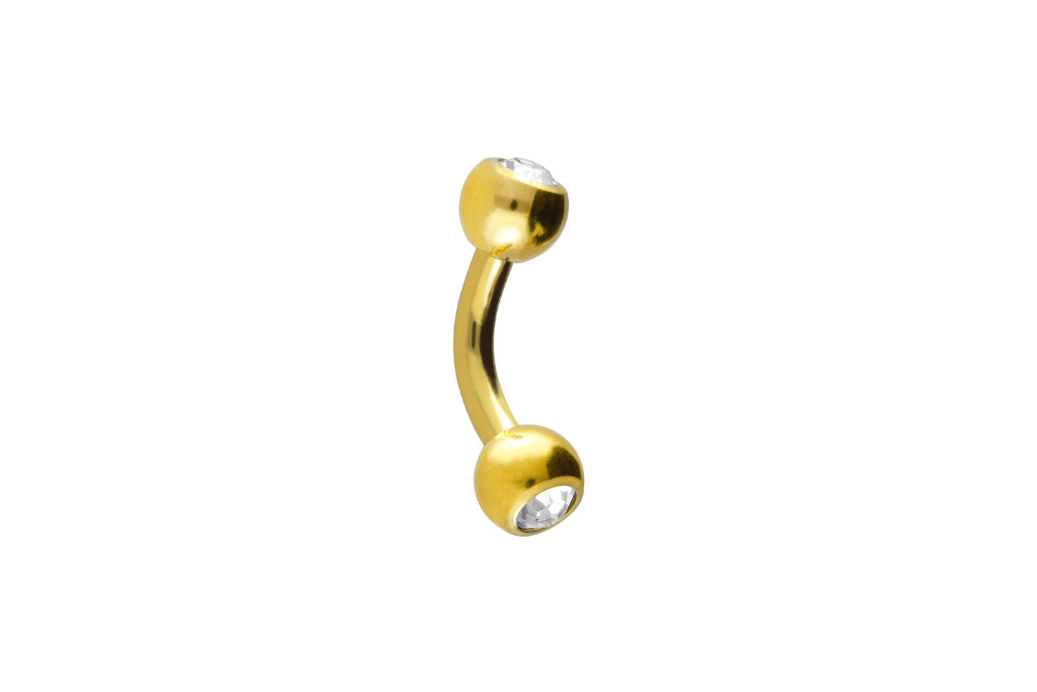 Chirurgenstahl Banane ZWEI KRISTALLE